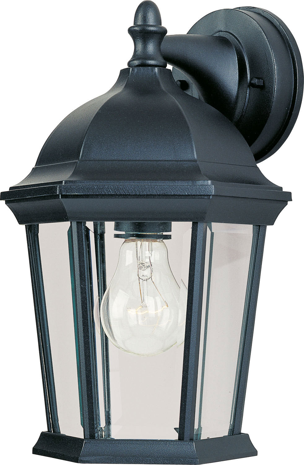 Maxim - One Light Outdoor Wall Lantern - Builder Cast - Black- Union Lighting Luminaires Decor