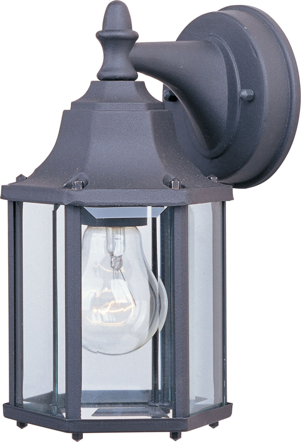 Maxim - One Light Outdoor Wall Lantern - Builder Cast - Black- Union Lighting Luminaires Decor