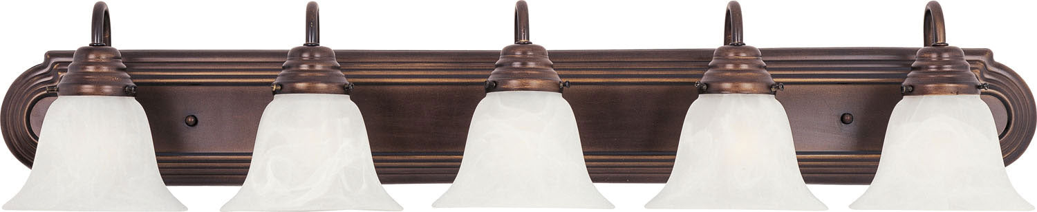 Maxim - Five Light Bath Vanity - Essentials - 801x - Oil Rubbed Bronze- Union Lighting Luminaires Decor