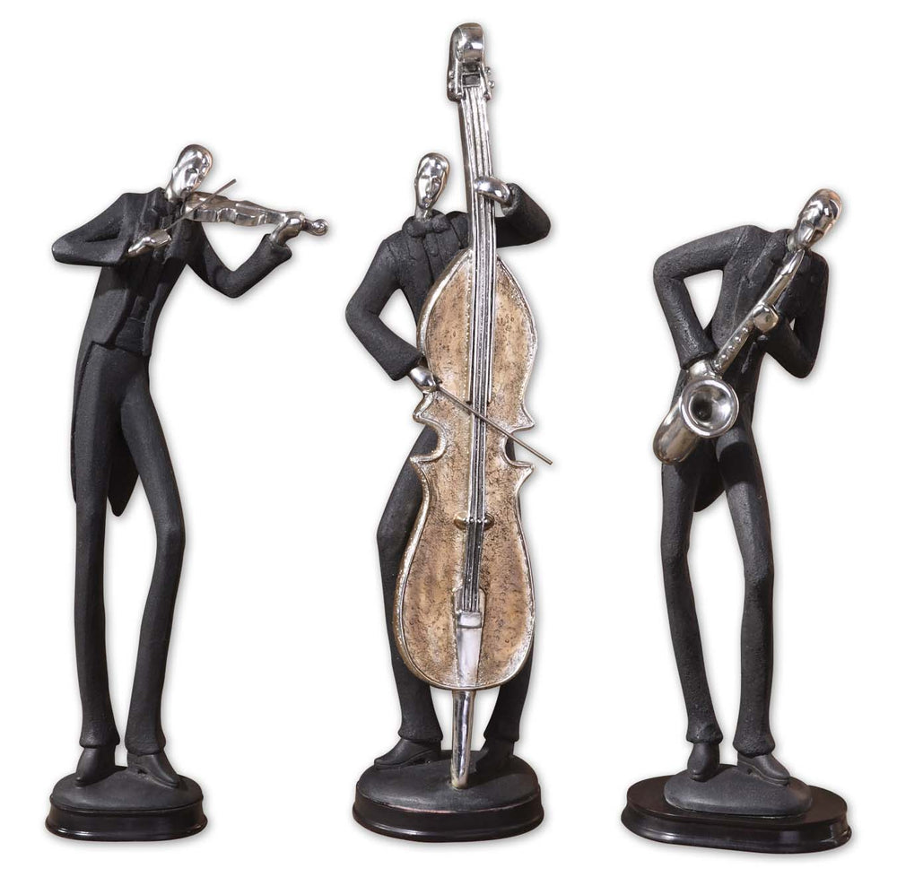 Uttermost - Figurines, Set/3 - Musicians - Silver- Union Lighting Luminaires Decor