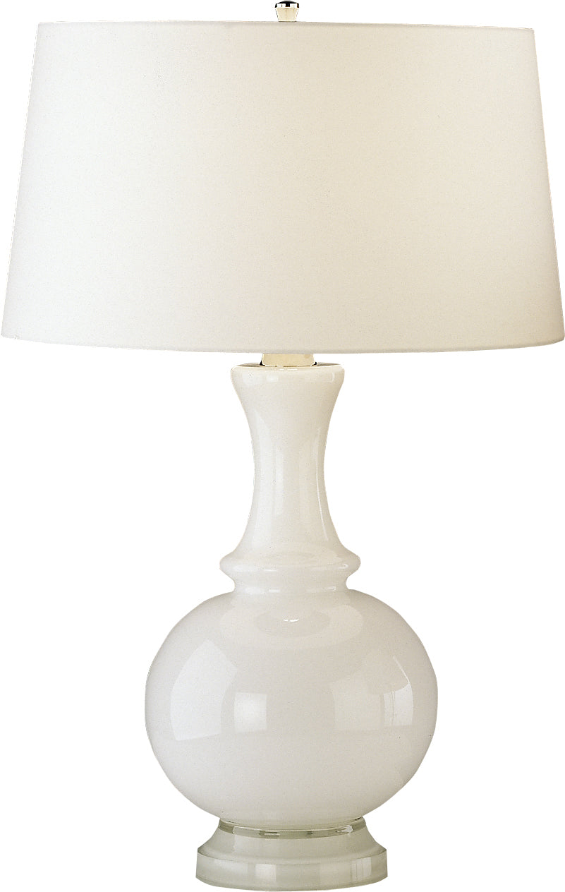 Robert Abbey - One Light Table Lamp - Glass Harriet - White Glass w/Polished Nickel- Union Lighting Luminaires Decor