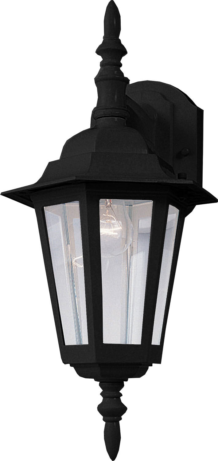 Maxim - One Light Outdoor Wall Lantern - Builder Cast - Black- Union Lighting Luminaires Decor