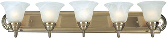 Maxim - Five Light Bath Vanity - Essentials - 801x - Satin Nickel- Union Lighting Luminaires Decor
