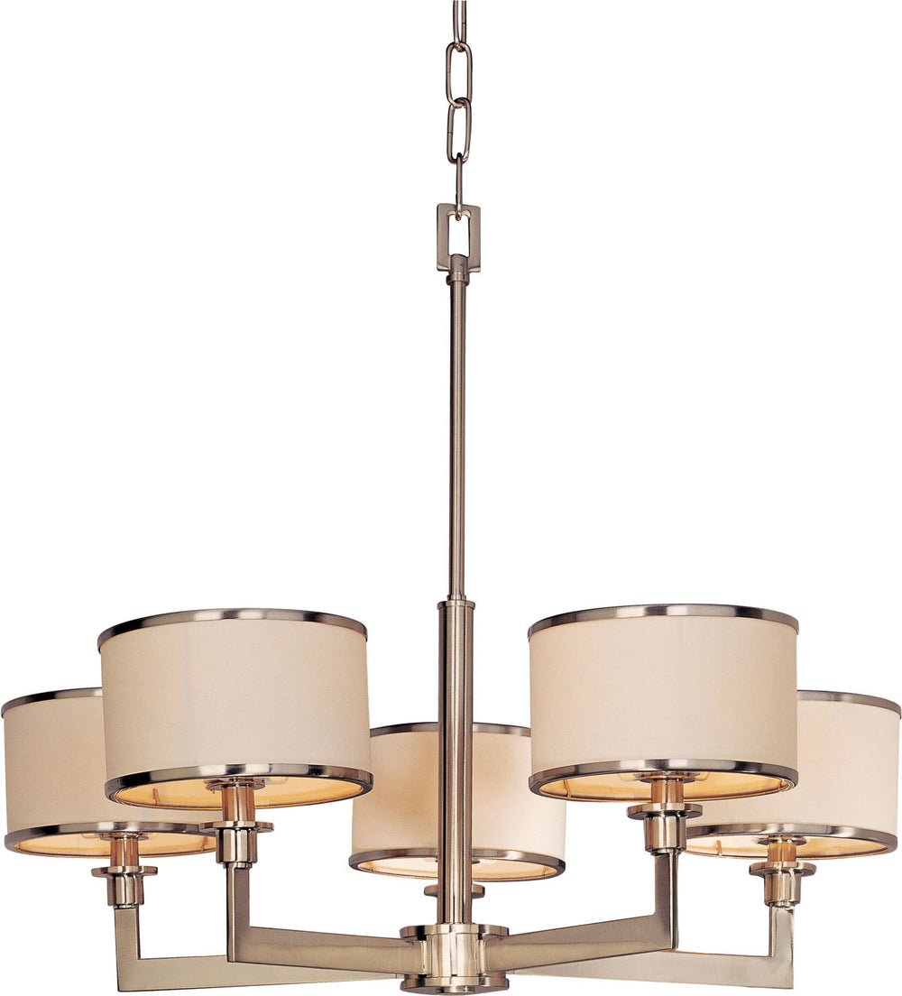 Maxim - Five Light Chandelier - Nexus - Satin Nickel- Union Lighting Luminaires Decor