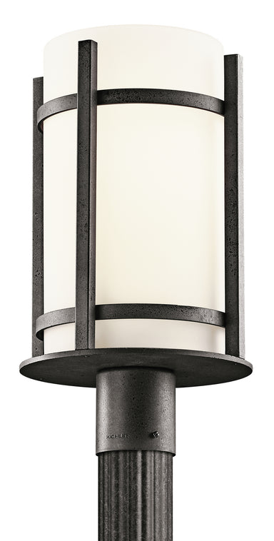Kichler Canada - One Light Outdoor Post Mount - Camden - Anvil Iron- Union Lighting Luminaires Decor
