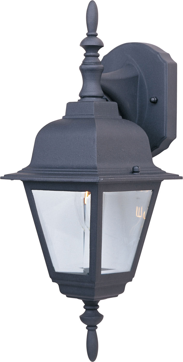 Maxim - One Light Outdoor Wall Lantern - Builder Cast - Black- Union Lighting Luminaires Decor