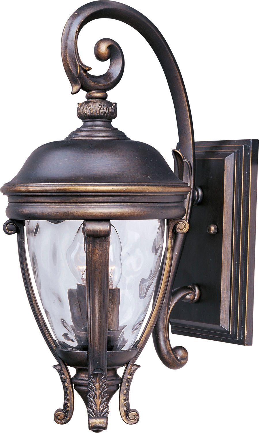 Maxim - Two Light Outdoor Wall Lantern - Camden VX - Golden Bronze- Union Lighting Luminaires Decor