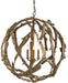 Currey and Company - Three Light Chandelier - Driftwood - Natural/Washed Driftwood- Union Lighting Luminaires Decor