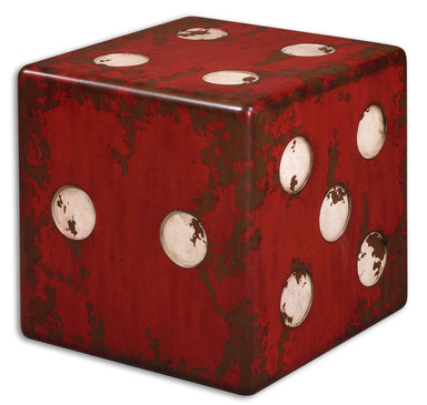 Uttermost - Accent Table - Dice - Burnt Red- Union Lighting Luminaires Decor