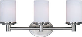 Maxim - Three Light Bath Vanity - Cylinder - Satin Nickel- Union Lighting Luminaires Decor