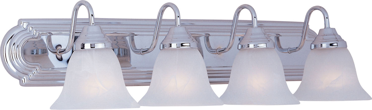 Maxim - Four Light Bath Vanity - Essentials - 801x - Polished Chrome- Union Lighting Luminaires Decor
