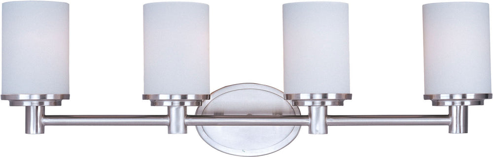 Maxim - Four Light Bath Vanity - Cylinder - Satin Nickel- Union Lighting Luminaires Decor