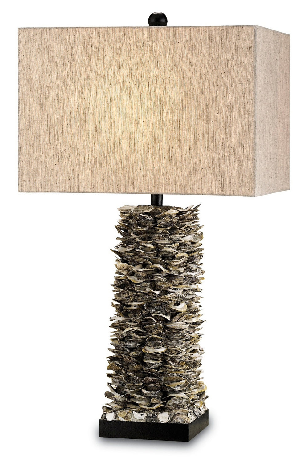 Currey and Company - One Light Table Lamp - Villamare - Natural/Satin Black- Union Lighting Luminaires Decor