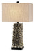 Currey and Company - One Light Table Lamp - Villamare - Natural/Satin Black- Union Lighting Luminaires Decor