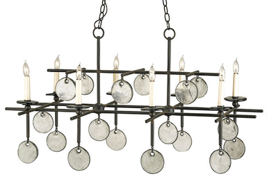 Currey and Company - Eight Light Chandelier - Sethos - Old Iron- Union Lighting Luminaires Decor