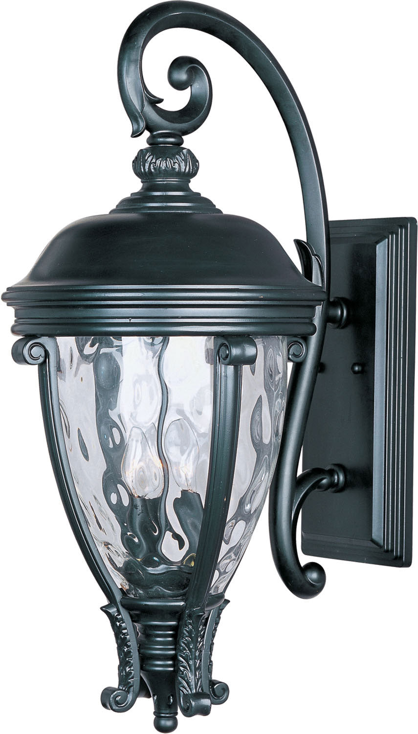 Maxim - Three Light Outdoor Wall Lantern - Camden VX - Black- Union Lighting Luminaires Decor