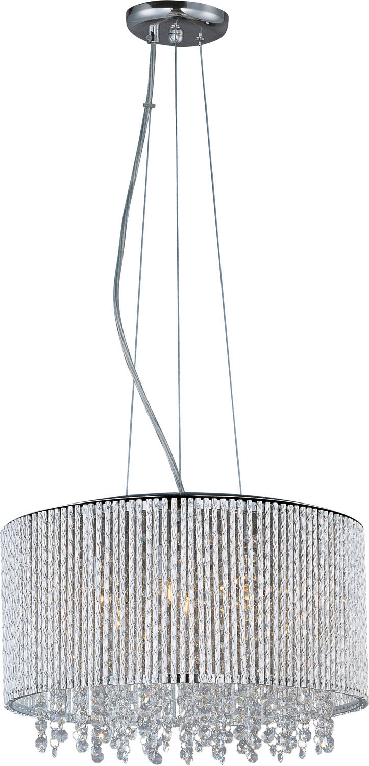 ET2 - Seven Light Pendant - Spiral - Polished Chrome- Union Lighting Luminaires Decor