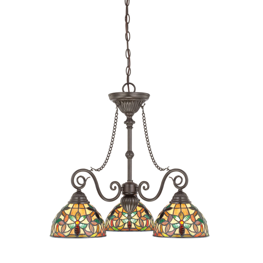 Quoizel - Three Light Chandelier - Kami - Vintage Bronze- Union Lighting Luminaires Decor