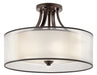 Kichler Canada - Four Light Semi Flush Mount - Lacey - Mission Bronze- Union Lighting Luminaires Decor