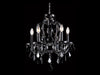 Avenue Lighting - Five Light Chandelier - Onyx Ln. - Black Crystal- Union Lighting Luminaires Decor