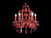 Avenue Lighting - Five Light Chandelier - Crimson Blvd. - Red Crystal- Union Lighting Luminaires Decor