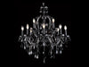 Avenue Lighting - 12 Light Chandelier - Onyx Ln. - Black Crystal- Union Lighting Luminaires Decor