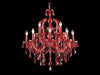 Avenue Lighting - 12 Light Chandelier - Crimson Blvd. - Red Crystal- Union Lighting Luminaires Decor