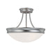 Capital Lighting - Three Light Semi Flush Mount - Hansen - Matte Nickel- Union Lighting Luminaires Decor