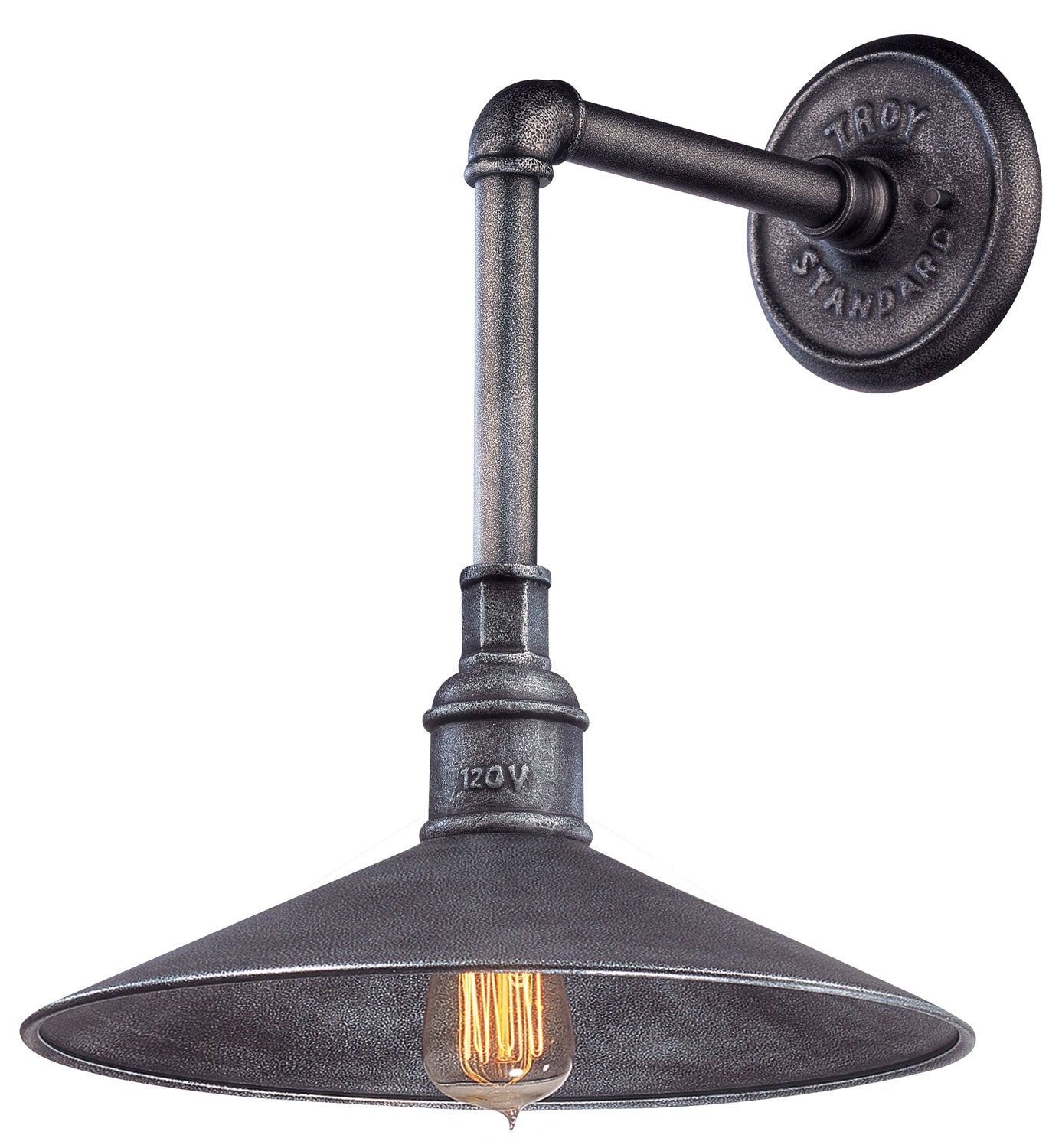 Troy Lighting - One Light Wall Lantern - Toledo - Old Silver- Union Lighting Luminaires Decor