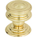 Atlas - Hardware - Campaign Round Knob - Polished Brass - Union Lighting Luminaires Decor