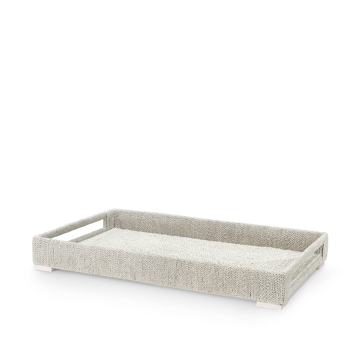 Woodside Rectangle Tray Small White Sand