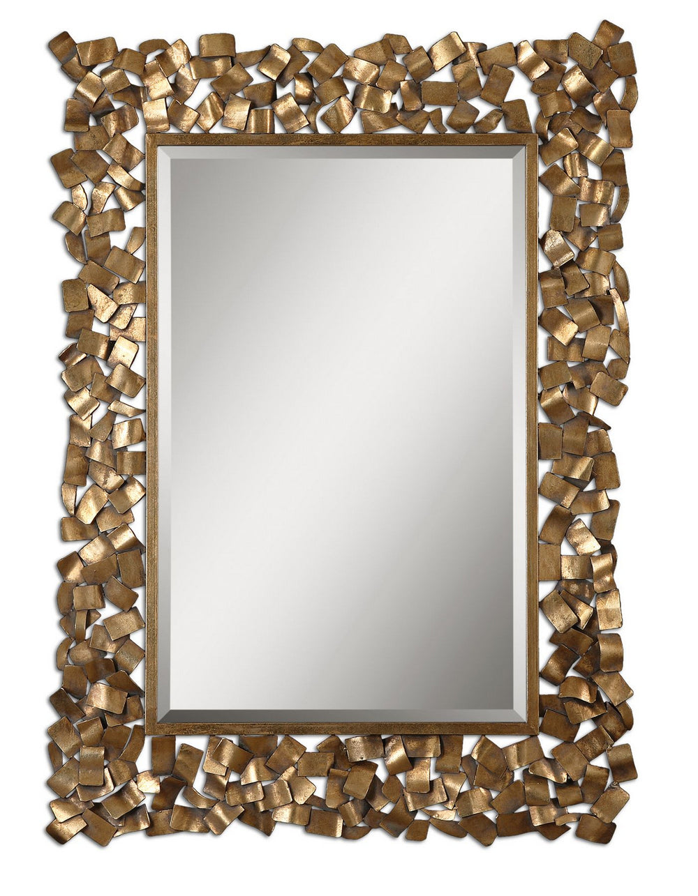 Uttermost - Mirror - Capulin - Antiqued Gold Leaf w/Light Gray Glaze- Union Lighting Luminaires Decor
