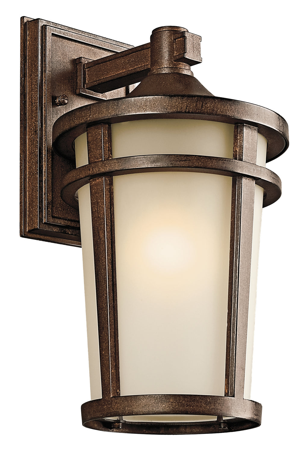 Kichler Canada - One Light Outdoor Wall Mount - Atwood - Brown Stone- Union Lighting Luminaires Decor