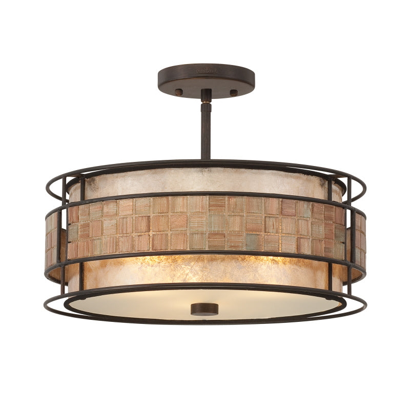 Quoizel - Three Light Semi-Flush Mount - Laguna - Renaissance Copper- Union Lighting Luminaires Decor