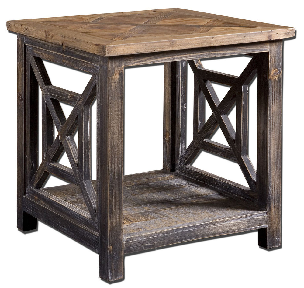 Uttermost - End Table - Spiro - Brushed Black- Union Lighting Luminaires Decor