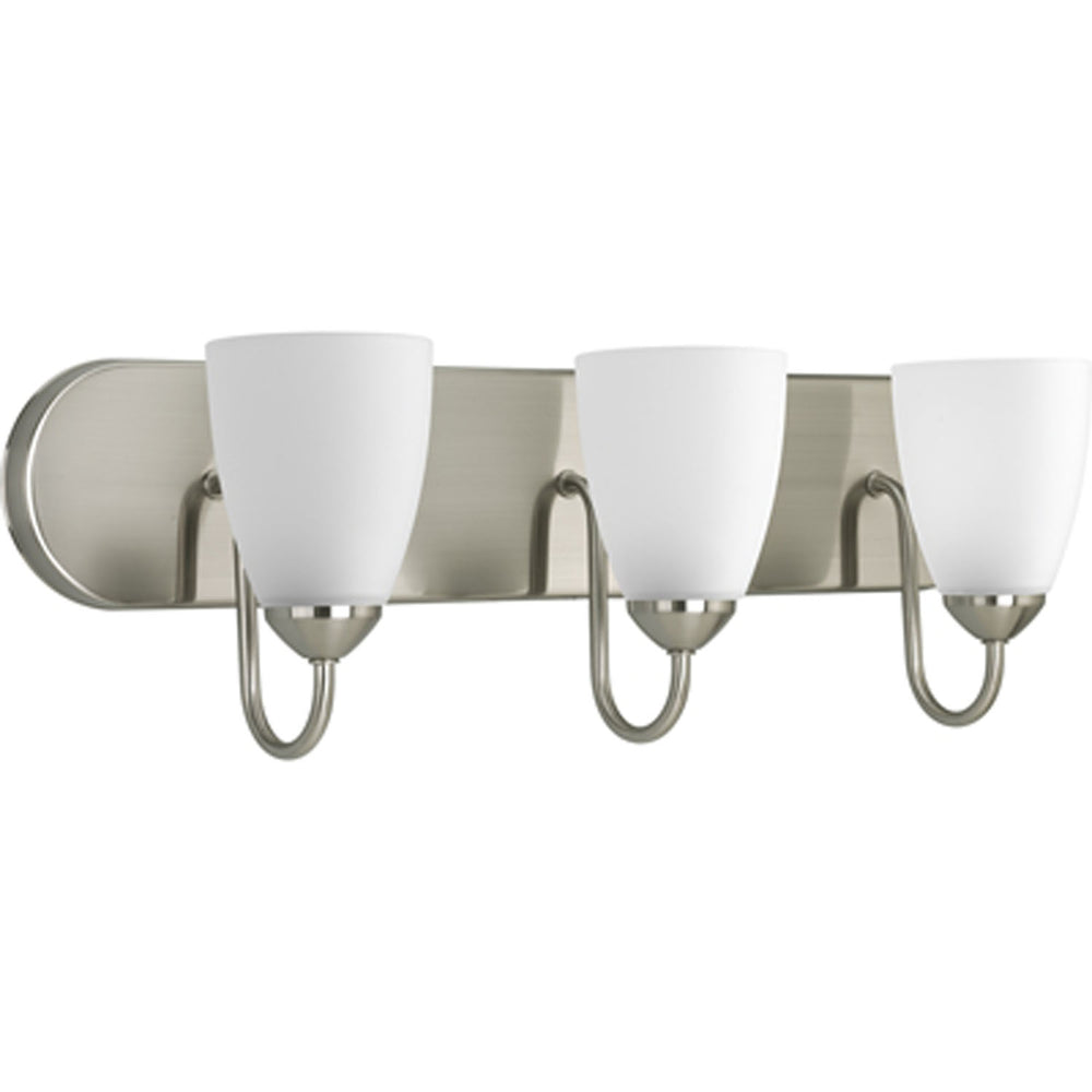 Progress Canada - Three Light Bath - Gather - Brushed Nickel- Union Lighting Luminaires Decor