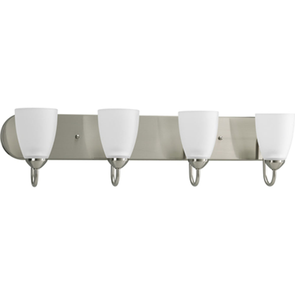 Progress Canada - Four Light Bath - Gather - Brushed Nickel- Union Lighting Luminaires Decor