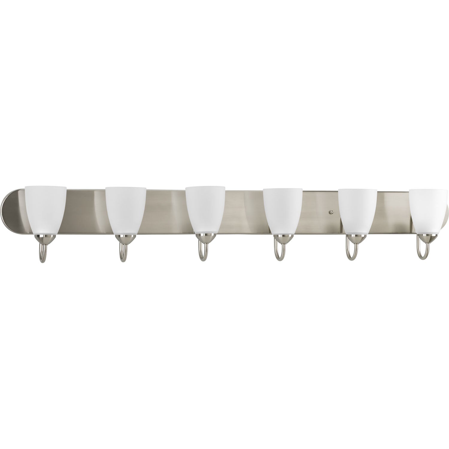 Progress Canada - Six Light Bath - Gather - Brushed Nickel- Union Lighting Luminaires Decor