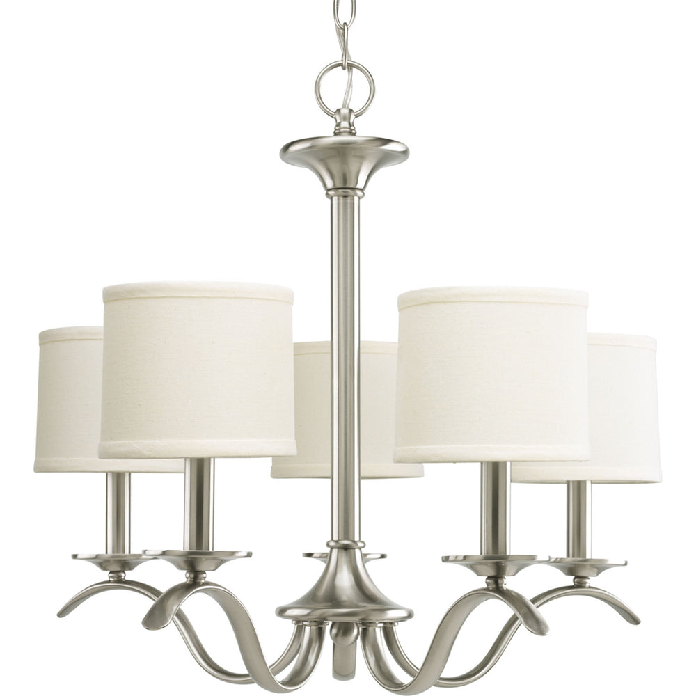 Progress Canada - Five Light Chandelier - Inspire - Brushed Nickel- Union Lighting Luminaires Decor