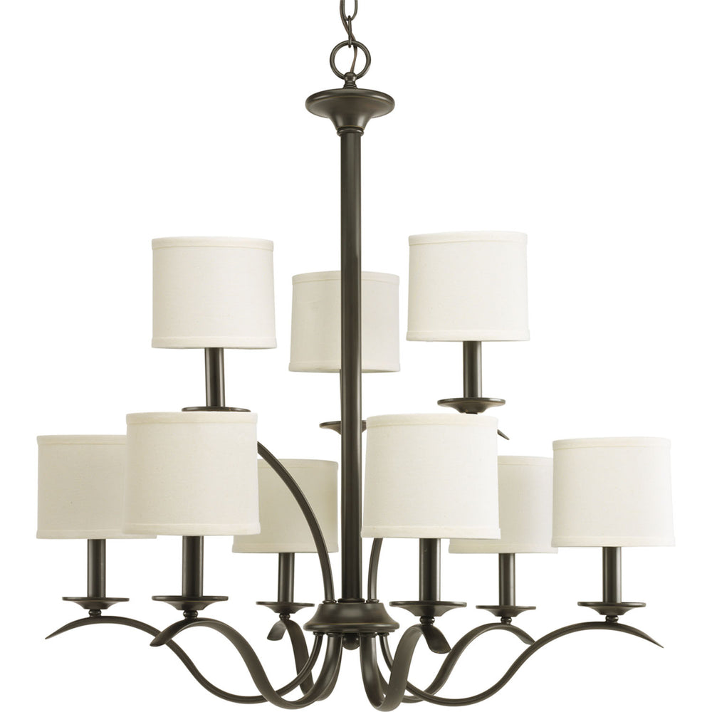 Progress Canada - Nine Light Chandelier - Inspire - Antique Bronze- Union Lighting Luminaires Decor