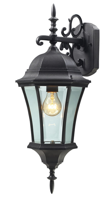 Z-Lite Canada - One Light Outdoor Wall Sconce - Wakefield - Black- Union Lighting Luminaires Decor