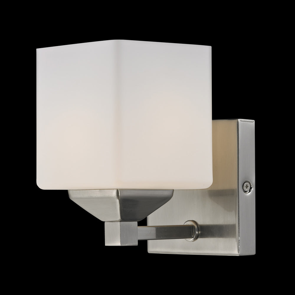 Z-Lite Canada - One Light Wall Sconce - Quube - Brushed Nickel- Union Lighting Luminaires Decor