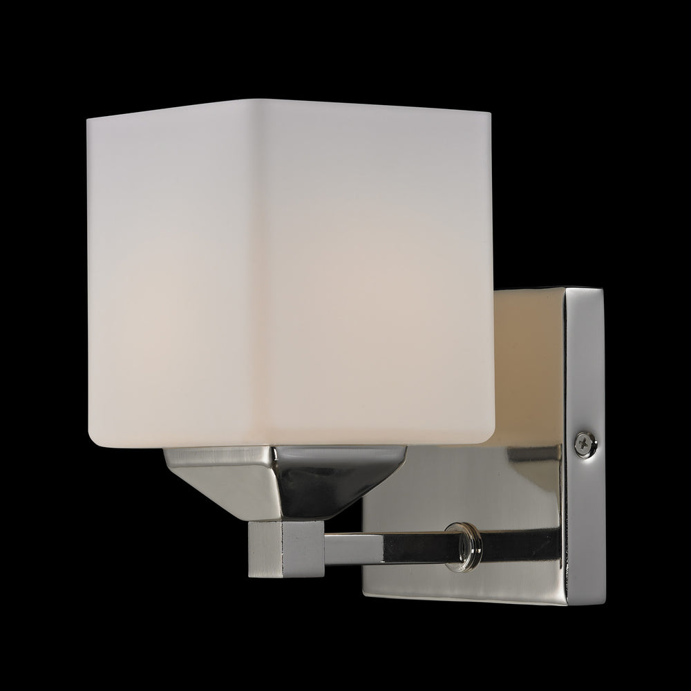 Z-Lite Canada - One Light Wall Sconce - Quube - Chrome- Union Lighting Luminaires Decor