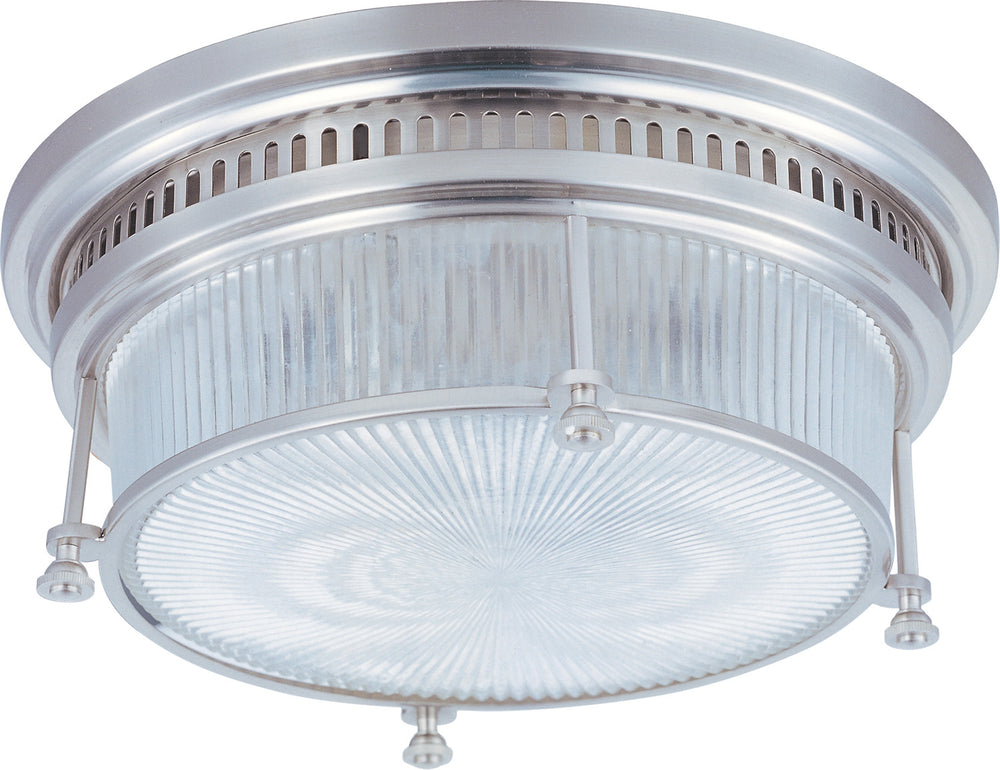 Maxim - Two Light Flush Mount - Hi-Bay - Satin Nickel- Union Lighting Luminaires Decor