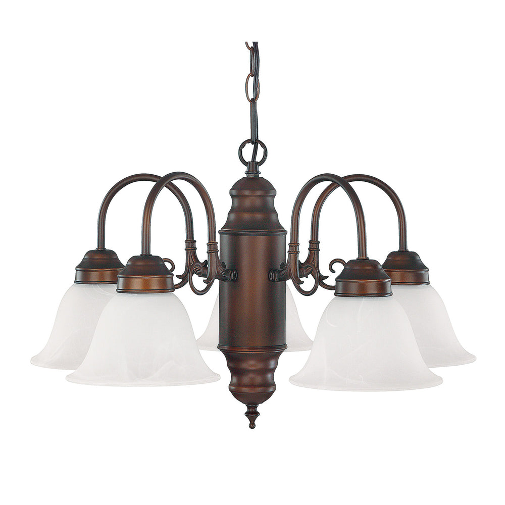 Capital Lighting - Five Light Chandelier - David - Burnished Bronze- Union Lighting Luminaires Decor