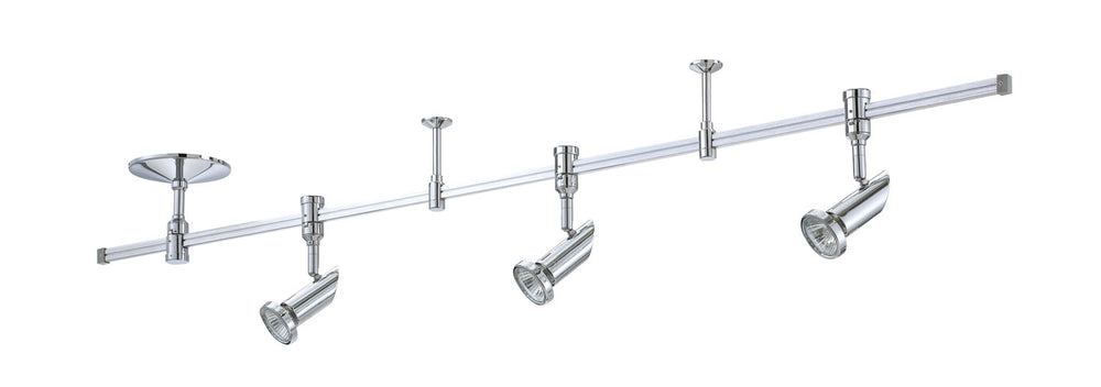 Kendal Canada - Line Voltage Cylinder Rail Kit - Rail Kit - Chrome- Union Lighting Luminaires Decor