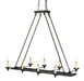 Currey and Company - Eight Light Chandelier - Houndslow - Satin Black- Union Lighting Luminaires Decor