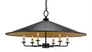 Currey and Company - Six Light Chandelier - Brussels - French Black/Contemporary Gold- Union Lighting Luminaires Decor