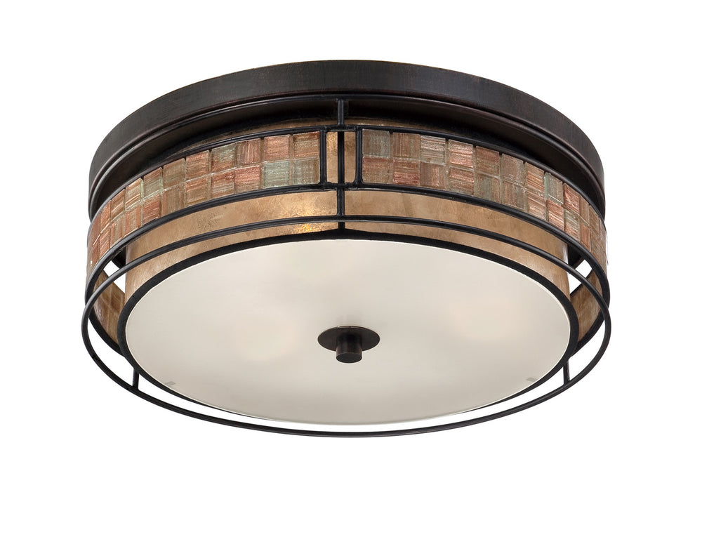 Quoizel - Three Light Flush Mount - Laguna - Renaissance Copper- Union Lighting Luminaires Decor