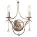 Crystorama - Two Light Wall Sconce - Metro - Antique Silver- Union Lighting Luminaires Decor